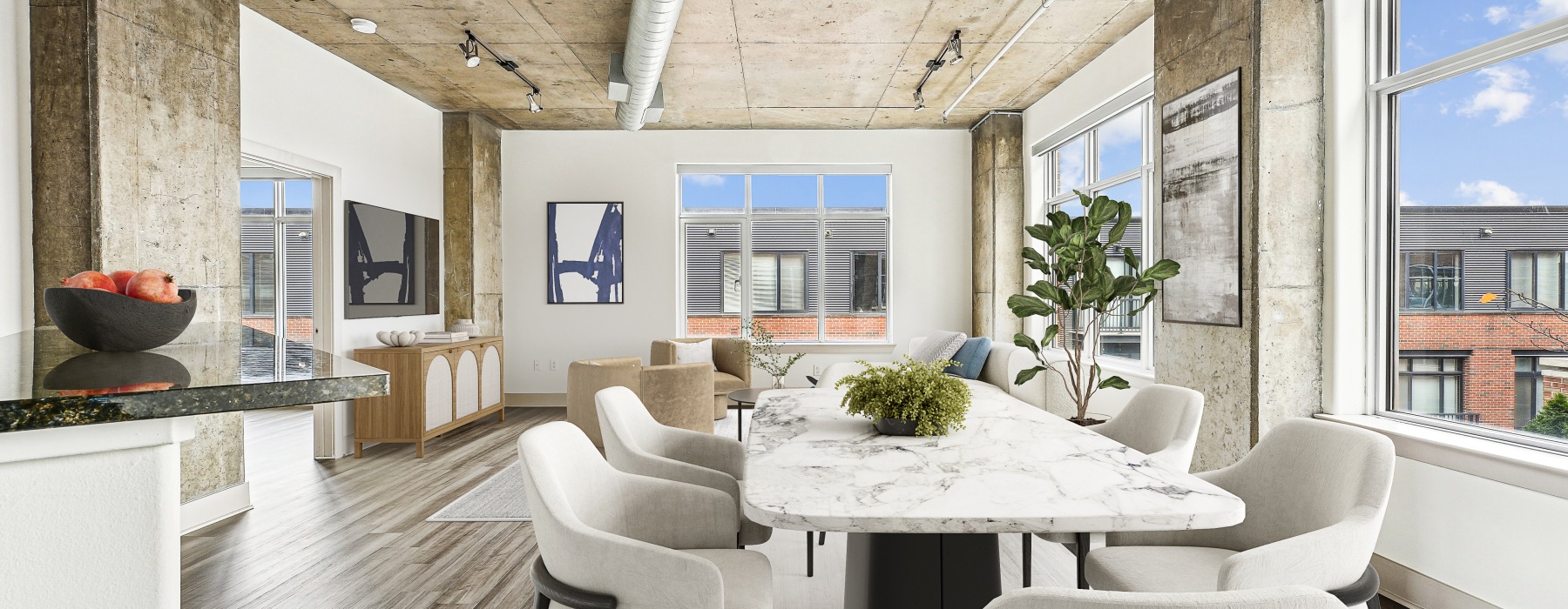 Dining room with table and chairs