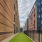 a walkway between two buildings